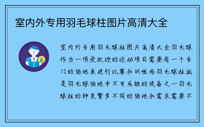 室内外专用羽毛球柱图片高清大全