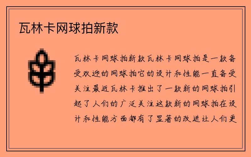 瓦林卡网球拍新款